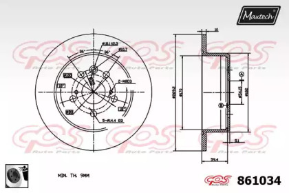 Тормозной диск MAXTECH 861034.0060