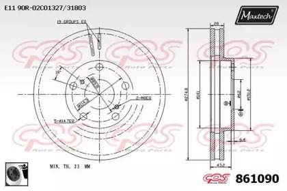 Тормозной диск MAXTECH 861090.0060