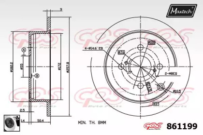 Тормозной диск MAXTECH 861199.0060