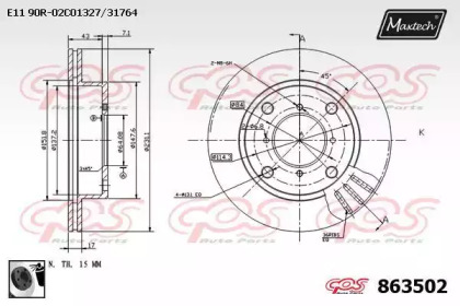 Тормозной диск MAXTECH 863502.0060