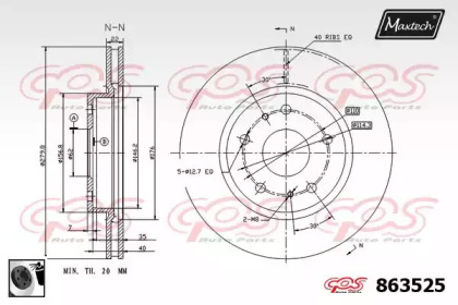 Тормозной диск MAXTECH 863525.0060