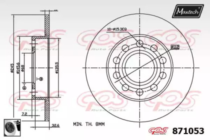 Тормозной диск MAXTECH 871053.0060