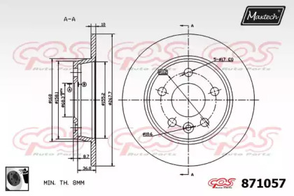 Тормозной диск MAXTECH 871057.0060