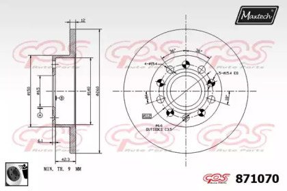 Тормозной диск MAXTECH 871070.0060