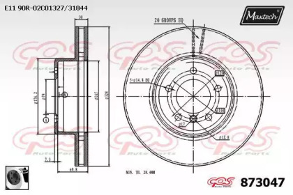 Тормозной диск MAXTECH 873047.0060