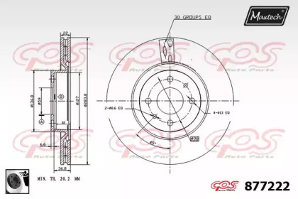 Тормозной диск MAXTECH 877222.0060