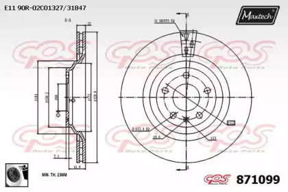 Тормозной диск MAXTECH 871099.0060