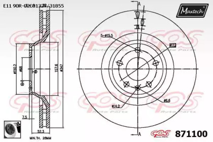 Тормозной диск MAXTECH 871100.0060