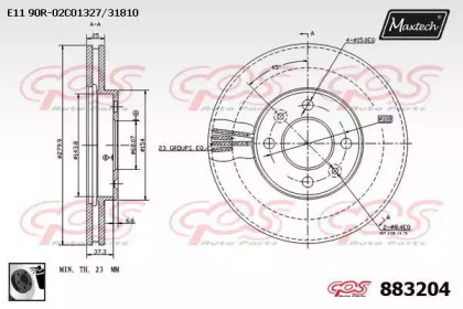 Тормозной диск MAXTECH 883204.0060