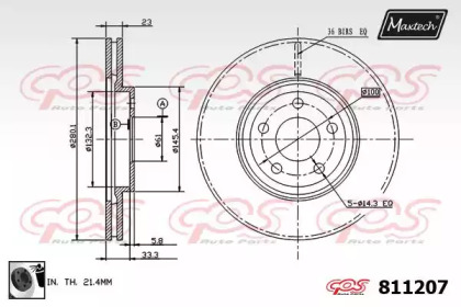 Тормозной диск MAXTECH 811207.0060