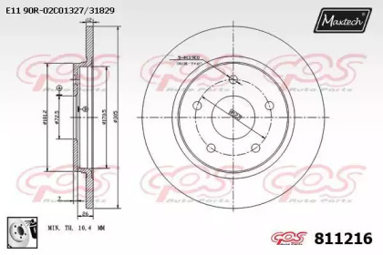 Тормозной диск MAXTECH 811216.0080