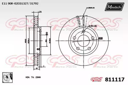 Тормозной диск MAXTECH 811117.0080