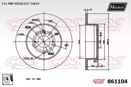 Тормозной диск MAXTECH 861104.0080