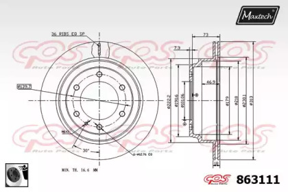 Тормозной диск MAXTECH 863111.0060