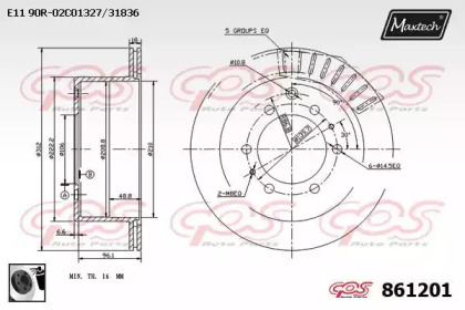 Тормозной диск MAXTECH 861201.0060