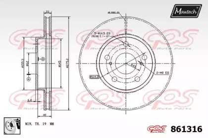 Тормозной диск MAXTECH 861316.0080