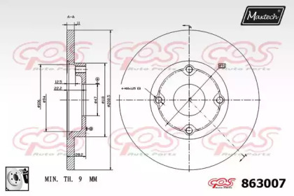 Тормозной диск MAXTECH 863007.0080