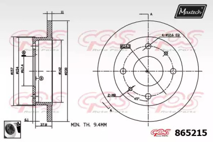 Тормозной диск MAXTECH 865215.0060