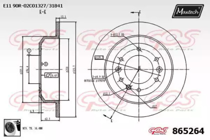 Тормозной диск MAXTECH 865264.0060