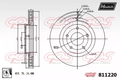 Тормозной диск MAXTECH 811220.0080