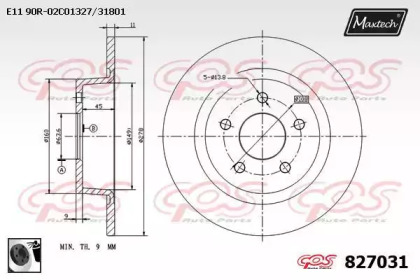 Тормозной диск MAXTECH 827031.0060