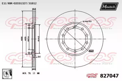 Тормозной диск MAXTECH 827047.0080