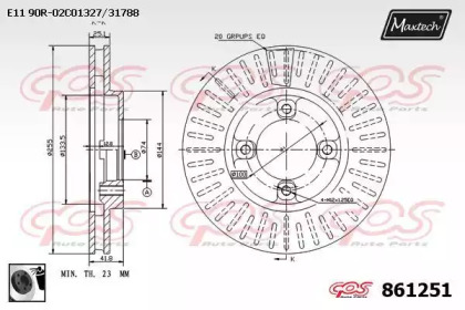 Тормозной диск MAXTECH 861251.0060