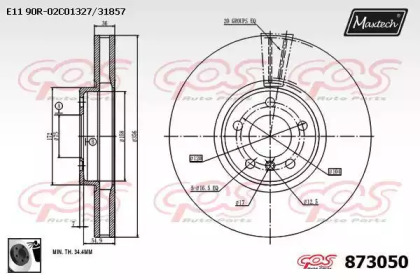 Тормозной диск MAXTECH 873050.0060