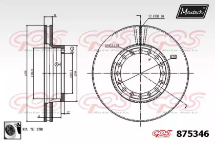 Тормозной диск MAXTECH 875346.0060