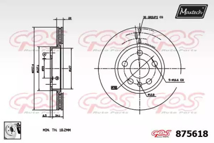 Тормозной диск MAXTECH 875618.0080