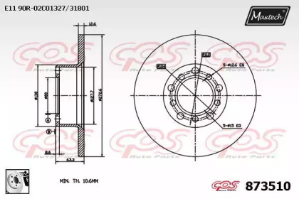 Тормозной диск MAXTECH 873510.0080