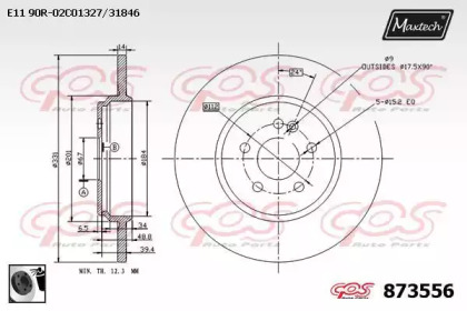 Тормозной диск MAXTECH 873556.0060