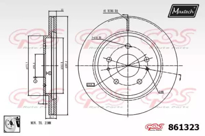 Тормозной диск MAXTECH 861323.0080