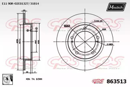 Тормозной диск MAXTECH 863513.0080