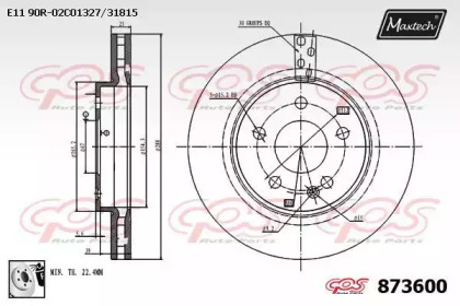 Тормозной диск MAXTECH 873600.0080