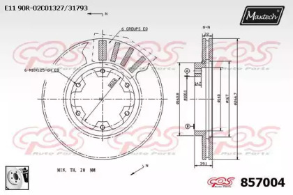 Тормозной диск MAXTECH 857004.0080