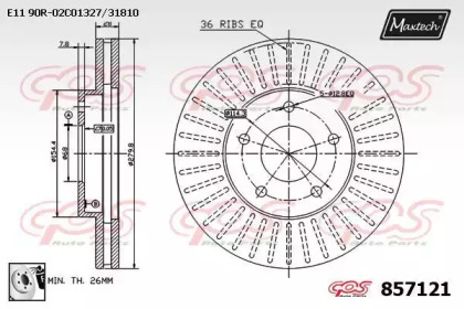 Тормозной диск MAXTECH 857121.0080