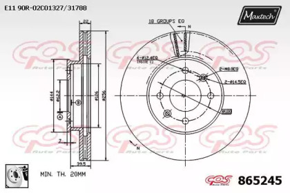 Тормозной диск MAXTECH 865245.0080