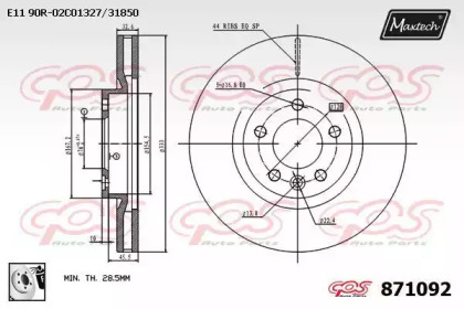 Тормозной диск MAXTECH 871092.0080