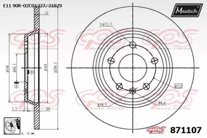 Тормозной диск MAXTECH 871107.0080