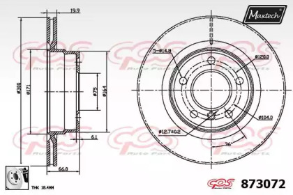 Тормозной диск MAXTECH 873072.0080