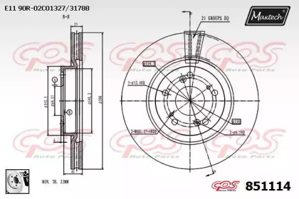 Тормозной диск MAXTECH 851114.0080