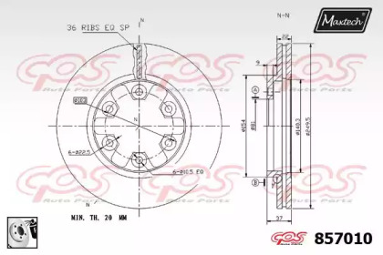 Тормозной диск MAXTECH 857010.0080