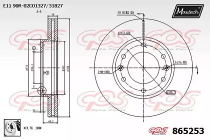 Тормозной диск MAXTECH 865253.0080