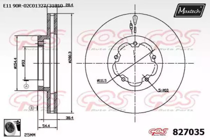 Тормозной диск MAXTECH 827035.0060