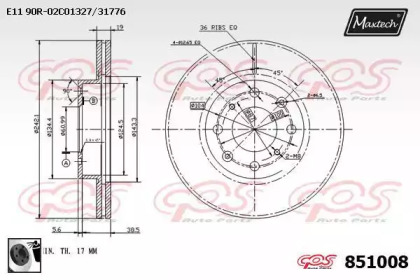 Тормозной диск MAXTECH 851008.0060