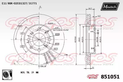 Тормозной диск MAXTECH 851051.0060