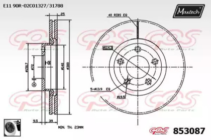 Тормозной диск MAXTECH 853087.0060