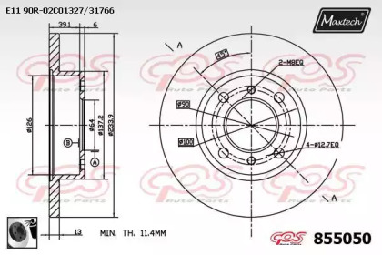 Тормозной диск MAXTECH 855050.0060