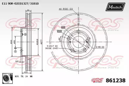 Тормозной диск MAXTECH 861238.0060